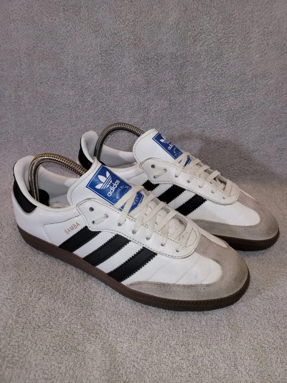 Adidas Samba OG Big Kid's Size 7 White Black Brown Gum Sneakers (#1881)